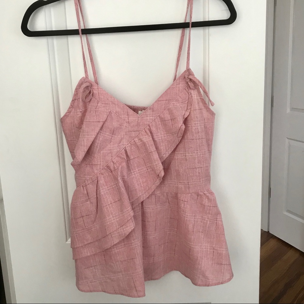 Pink Ruffle Tank